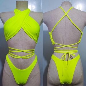Strappy Neon Bikini
